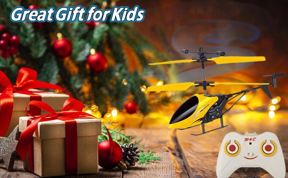 Rechargeable Flying Toy Helicopter with Remote Control & Safety Sensor for Kids. Ashiyana Shopping Mall