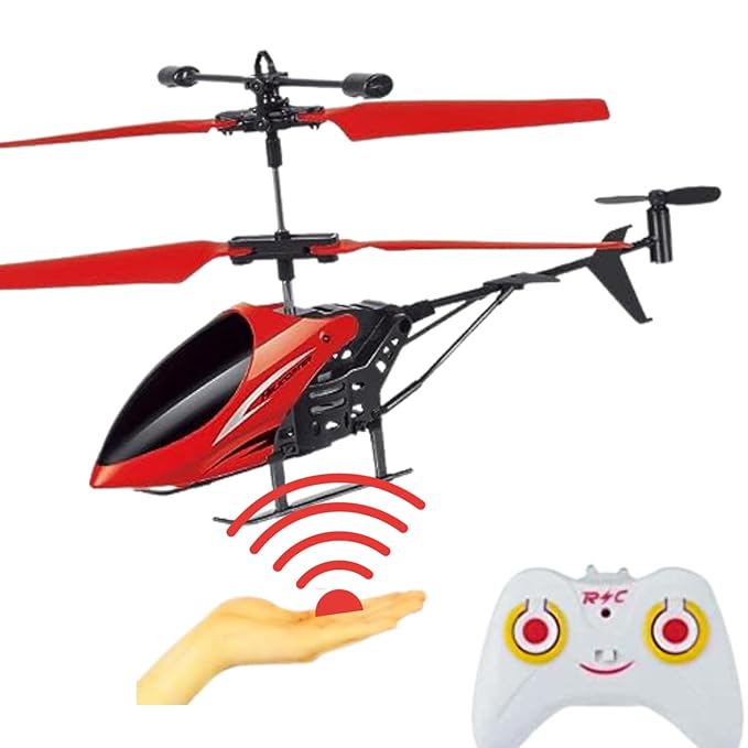Rechargeable Flying Toy Helicopter with Remote Control & Safety Sensor for Kids. Ashiyana Shopping Mall