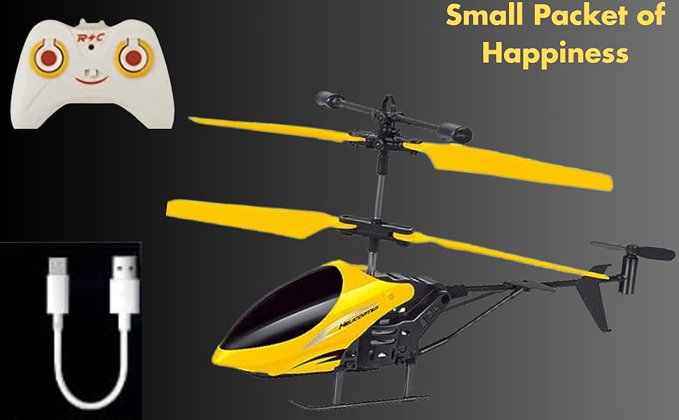 Rechargeable Flying Toy Helicopter with Remote Control & Safety Sensor for Kids. Ashiyana Shopping Mall